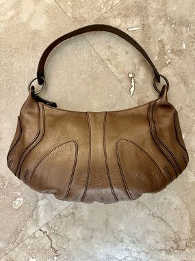 Banana Republic Timeless Vintage Bronze/Copper soft grain leather shoulder bag